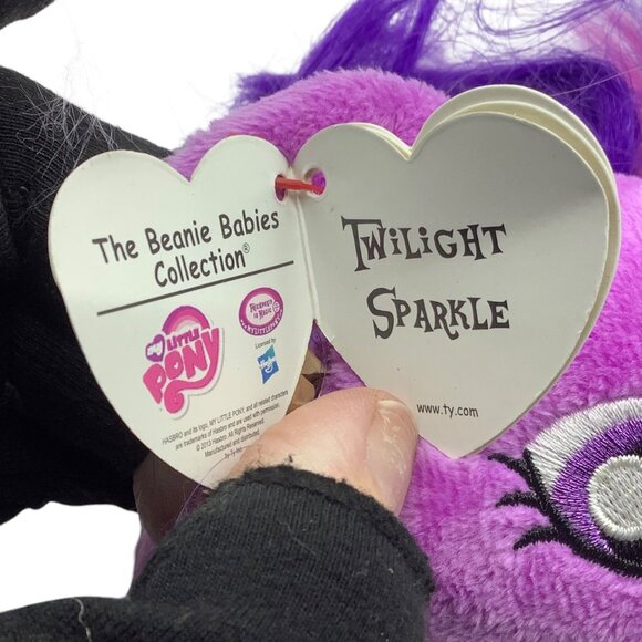 Ty My Little Pony Twilight Sparkle Plush Beanie Baby 2013 Purple Stuffed Animal - Picture 4 of 5